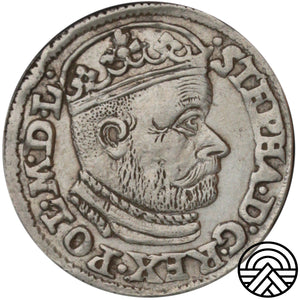 Polska, Stefan Batory, Trojak, 1585 r. Olkusz