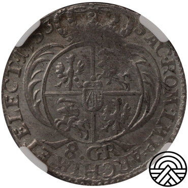 Polska, August III Sas, 8 Groszy, 1753 r. NGC MS 62