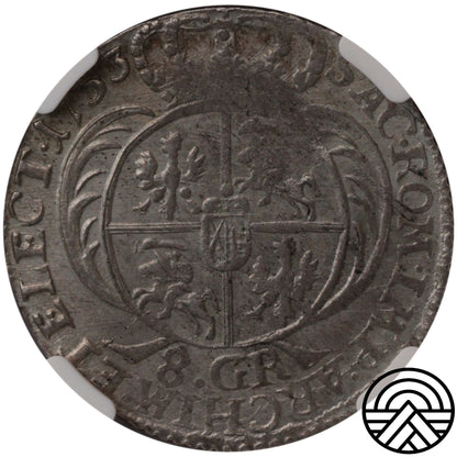 Polska, August III Sas, 8 Groszy, 1753 r. NGC MS 62