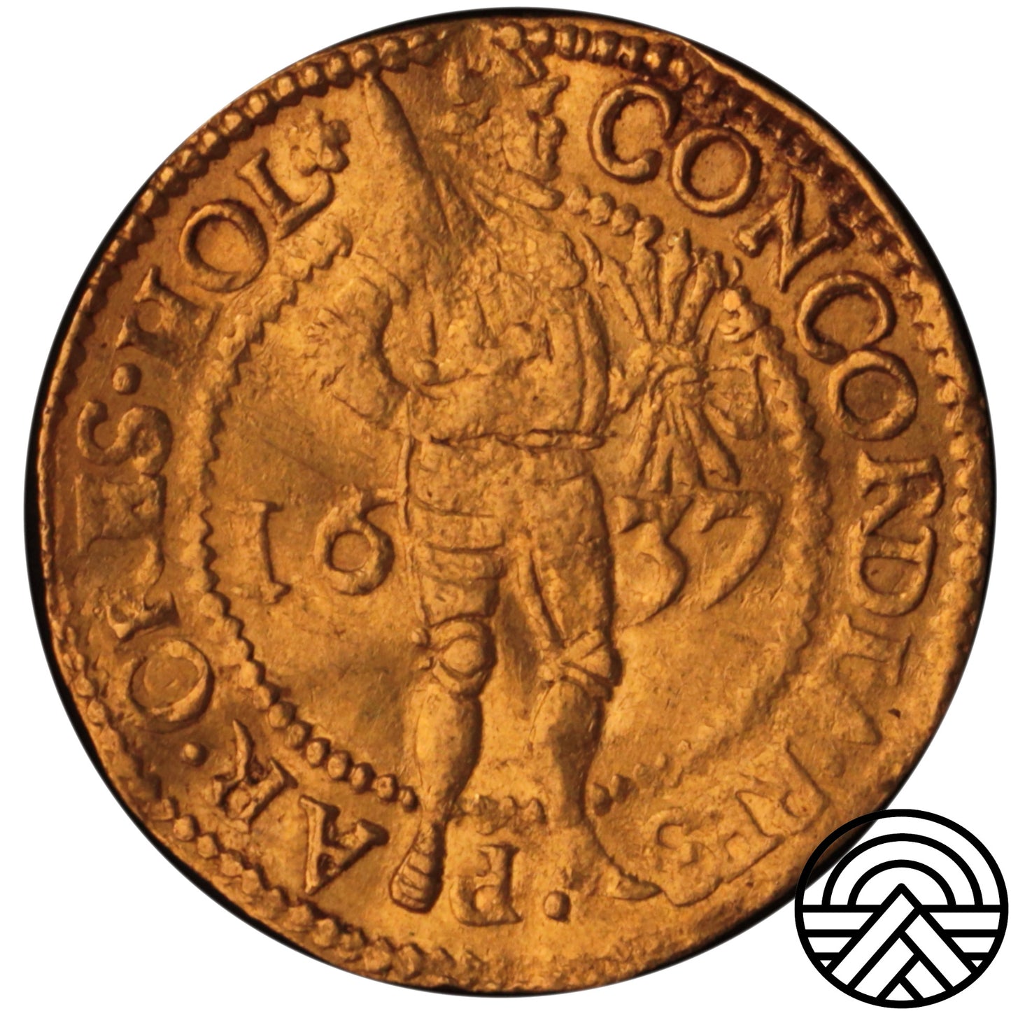 Niderlandy, Dukat, 1637 r. Holland, Bardzo Rzadki!