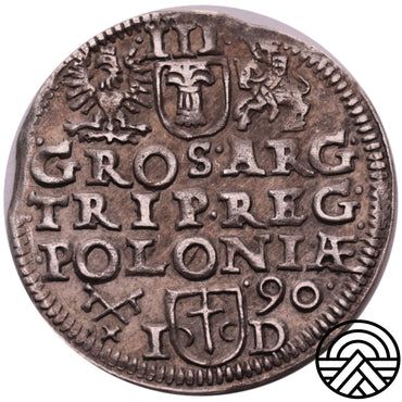 Polska, 3 Groszy, Zygmunt III Waza 1590 r. Poznań