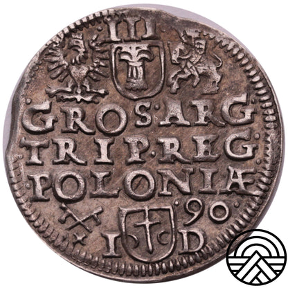Polska, 3 Groszy, Zygmunt III Waza 1590 r. Poznań