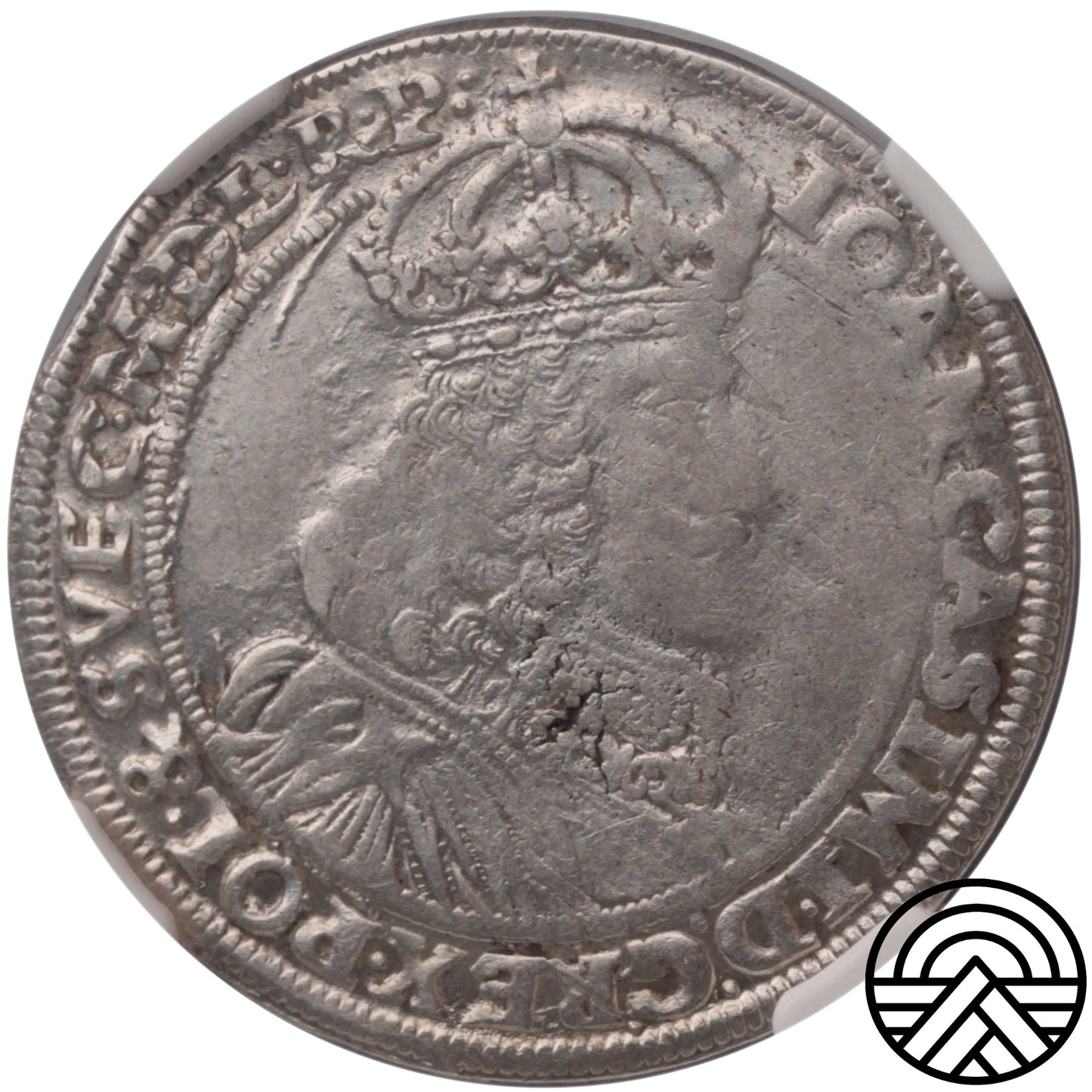Polska, Jan II Kazimierz Waza, Ort, 1654 r. NGC AU 53