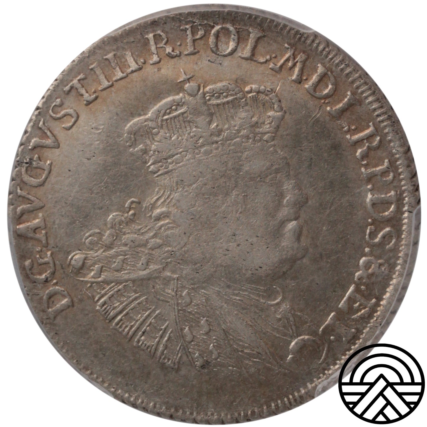Polska, August III Sas, 30 Groszy, 1762 r. Gdańsk PCGS AU 58