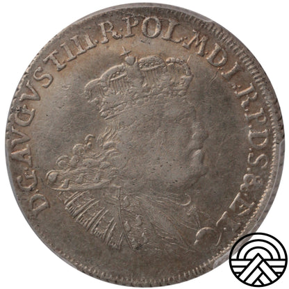 Polska, August III Sas, 30 Groszy, 1762 r. Gdańsk PCGS AU 58