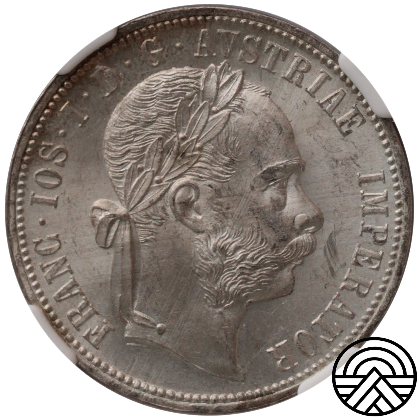 Austria, Floren, 1879 r. NGC MS 63