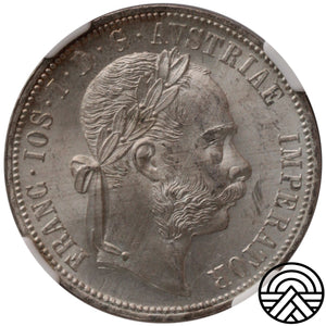 Austria, Floren, 1879 r. NGC MS 63
