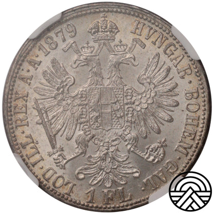 Austria, Floren, 1879 r. NGC MS 63