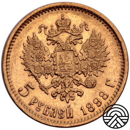 Rosja, Mikołaj II, 5 Rubli 1898 r.
