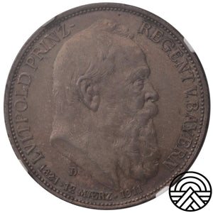 Niemcy, Bawaria, 3 Marki, 1911 r. NGC MS 62