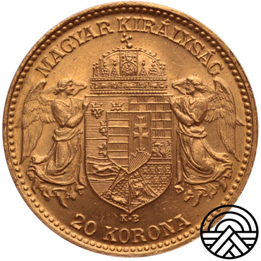 Węgry, 20 Koron 1914 r. Herb Bośnii rzadka!