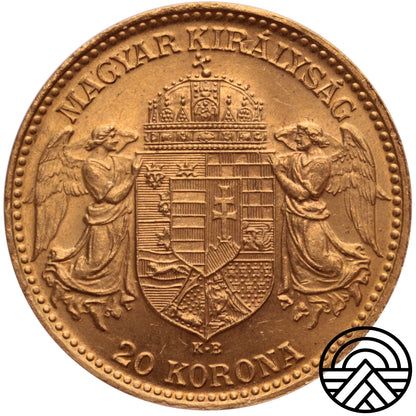 Węgry, 20 Koron 1914 r. Herb Bośnii rzadka!