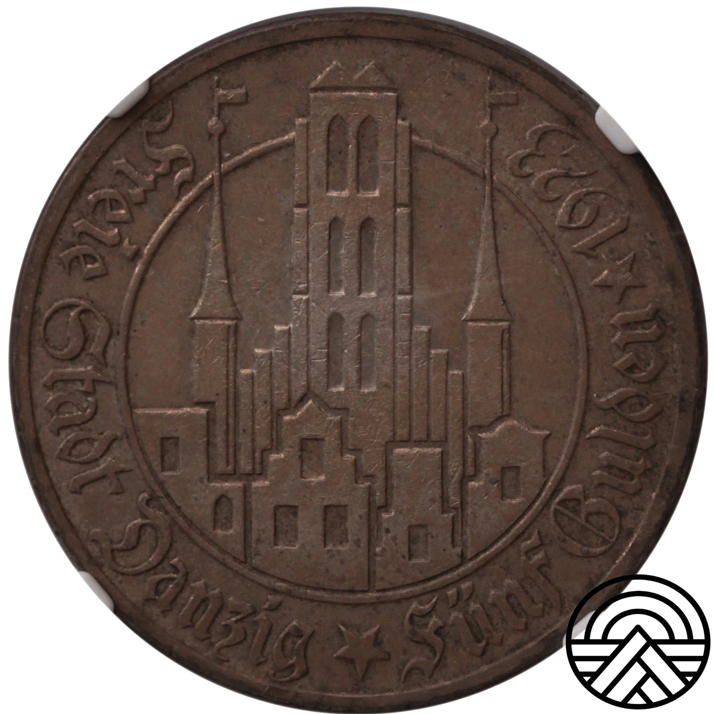 Wolne Miasto Gdańsk, 5 Guldenów, 1923 r. NGC MS 64