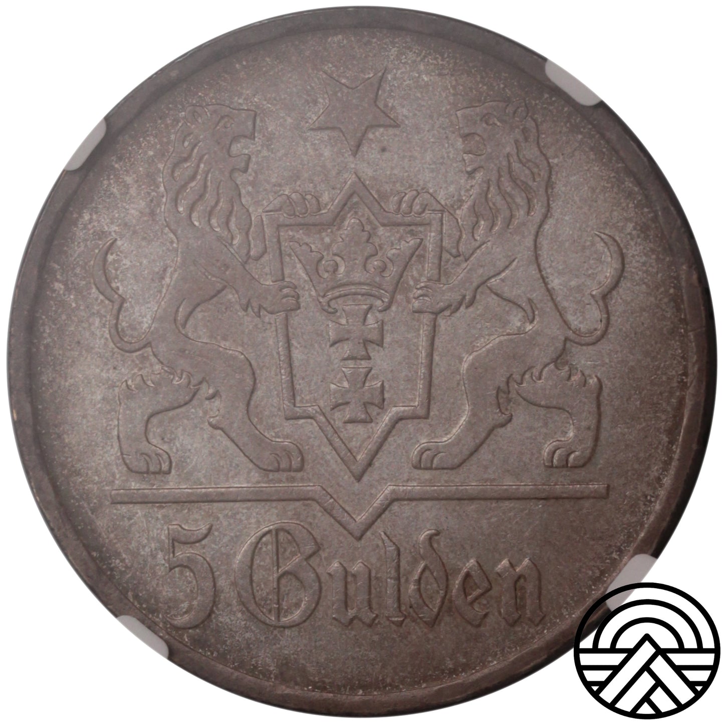 Wolne Miasto Gdańsk, 5 Guldenów, 1923 r. NGC MS 64