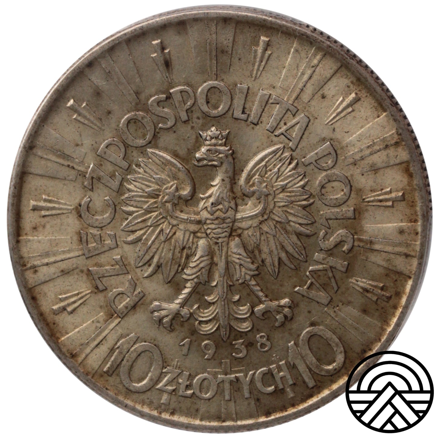Polska, 10 Złotych, 1938 r. Piłsudski PCGS MS 63