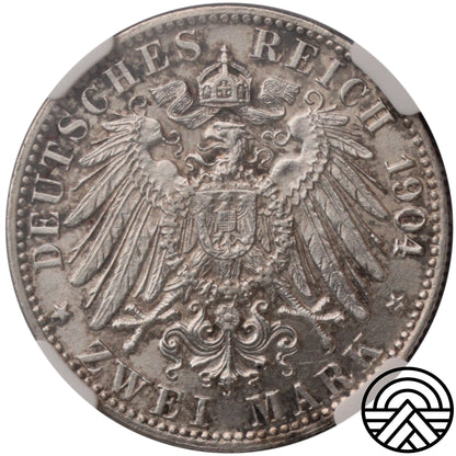 Niemcy, Brema, 2 Marki, 1904 r. NGC MS 64
