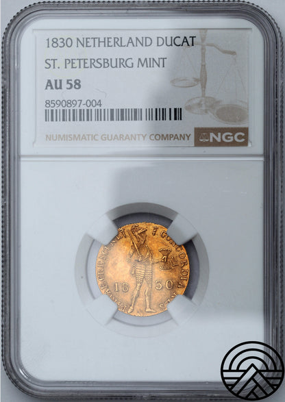 Niderlandy, Dukat, 1830 r. СПБ NGC AU 58