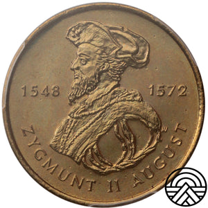 Polska, 2 Złote, 1996 r. Zygmunt II August PCGS MS 67