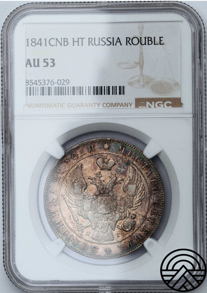 Rosja, Mikołaj I, Rubel, 1841 r. СПБ-HГ NGC AU 53
