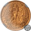 Polska, 10 Złotych, 1925 r. Bolesław Chrobry NGC MS 64