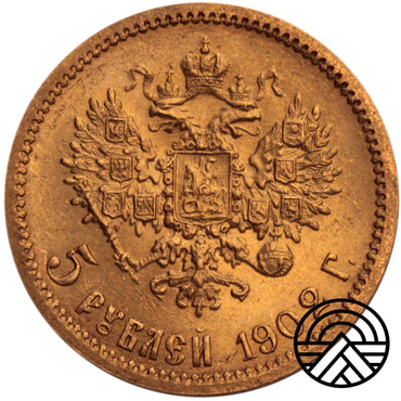 Rosja, Mikołaj II, 5 Rubli 1902 r. АР