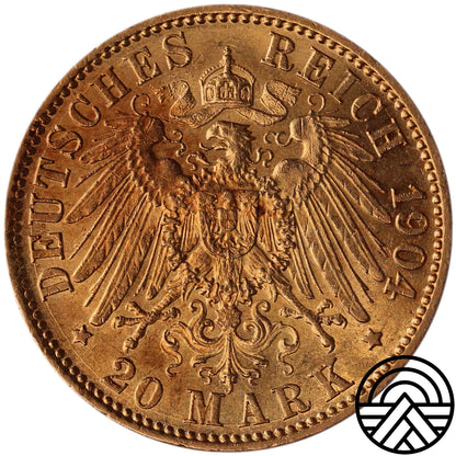 Niemcy, Anhalt, 20 Marek 1904 r. Rzadka!
